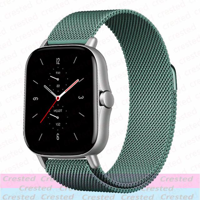 20mm/22mm Milanese loop band For Amazfit GTS/4/2/2e/3/GTS2 Mini/GTR 47/GTR2/4/3/Pro Watch Bracelet correa Amazfit bip 6 5 straps