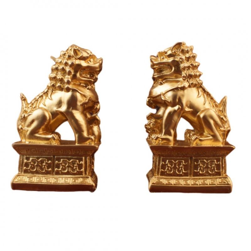 Figurine Large And Small Sizes For Home Doorway Decoration Office Desktop Alloy Resin Craft Gift Lion