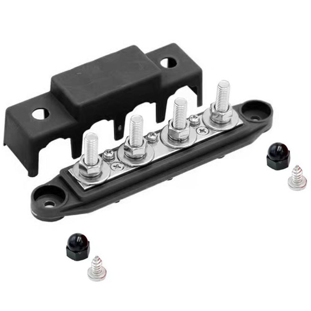 2 Adet 12V-48V DC Bara Dağıtım Bloğu 250A Bara M8 Terminal Vidaları ile Ağır Hizmet Tipi Güç Dağıtım Terminal Bloğu
