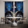 Dragon Crescent Moon Printed Curtains Pole Bag Bedroom Living Room Home Decoration Curtain For Sitting Made Of Polyester