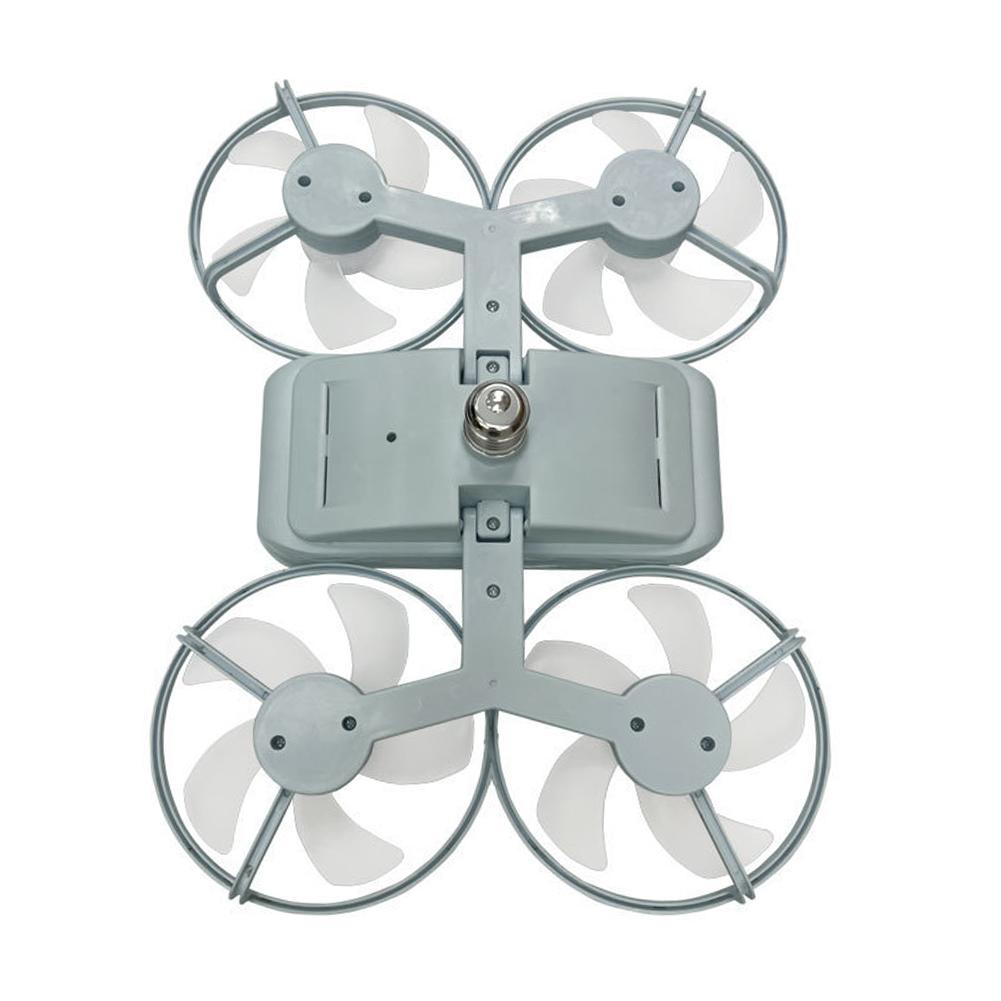 

Потолочный светильник-вентилятор 2 в 1, бесшумный, 3 скорости, подвесной вентилятор с подсветкой, складной, в форме дрона, для столовой, спальни, гостиной серый