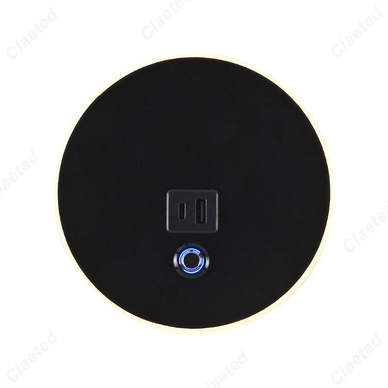Simple LED Touch Dimming US Plug Wall Light USB Charging Port Bedroom Bedside Lamp Living Room Corridor Decorative Wall Light