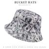 Trendy versatile sunshade sun hat summer double-sided pot hat printed bucket hat women