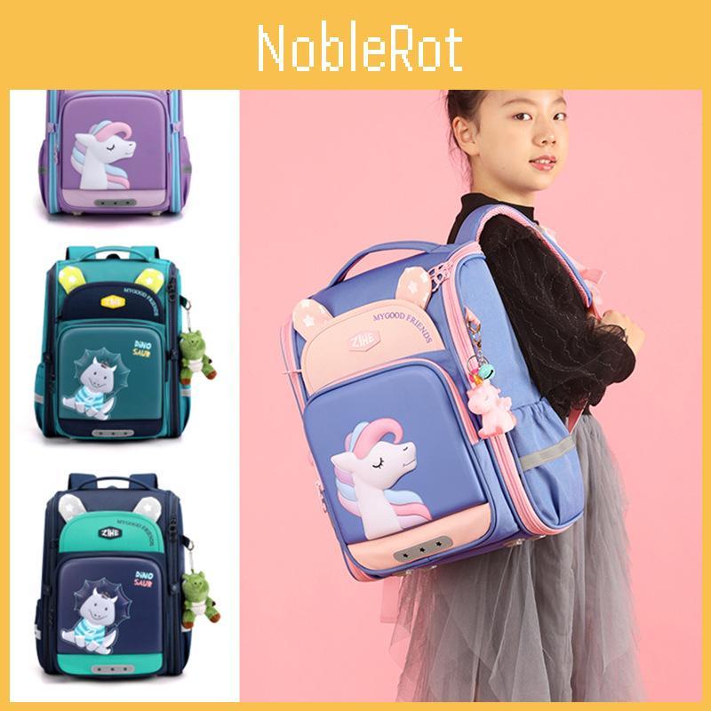 Breathable Durable Oxford Cloth School Backpack For Children With Fun Animal Patterns