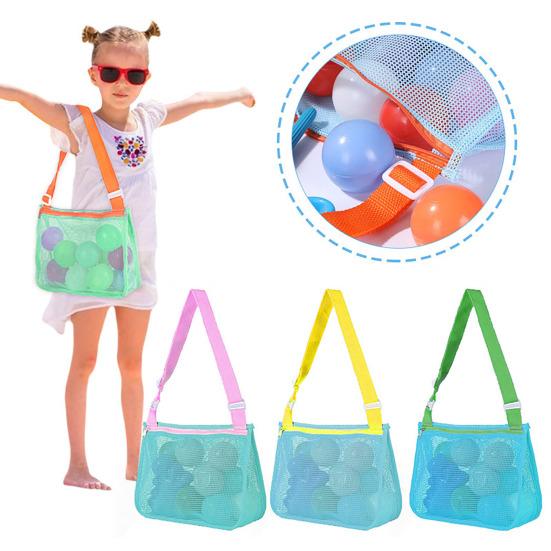 

Пляжная сумка Полая сетчатая дренажная сумка Большой емкости Регулируемый ремень Быстросохнущая портативная детская игрушка Сумка из ракушек Stoarge Сумка для душа Дорожная косметичка