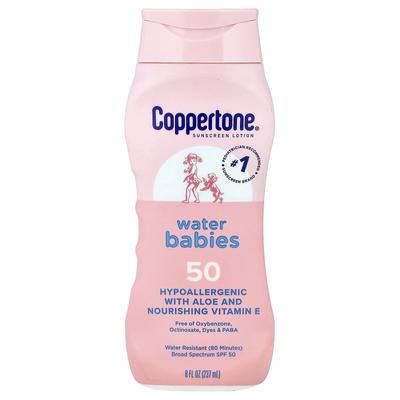 Mleczko do opalania, Water Baby, Spf 50, 237Ml(8 uncji płynu)