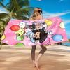 Toca Boca Game Characters In Grid Beach Towel, Quick-drying, Easy To Care For, Suitable for Both Fitness and Beach Vacations,Sports Essential