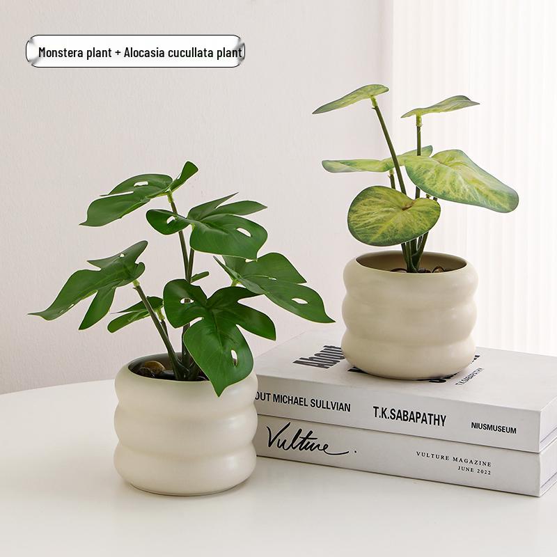 Nordic Indoor Desktop Bonsai: Artificial Green Plants for Office Decoration