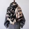 European Style Faux Cashmere Double-Sided Neck Warmer Scarf - Autumn/Winter Versatile, Warm, Cold-Proof, Windproof Shawl