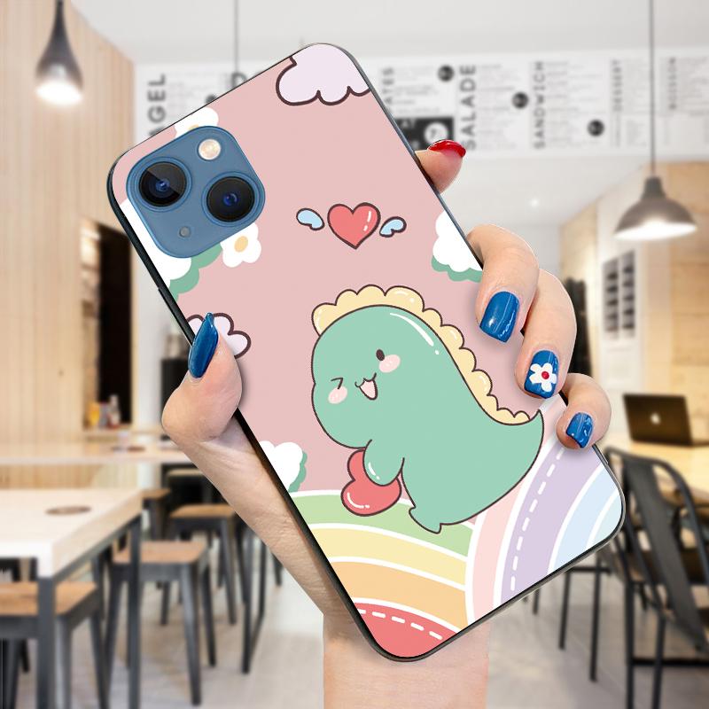 

Чехол для смартфона с милым мультяшным маленьким динозавром и парой для iPhone 15 14 13 11 Pro Max Samsung Galaxy S23 S22 Ultra A52, противоударный мягкий чехол из ТПУ для телефона Samsung A54 5G