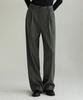 OURHOPE Soft Brushed Touch One-Tuck Pants - Charcoal