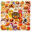 100 Thanksgiving Theme PP Waterproof Stickers DIY Mobile Case Water Cup Hand Account Refrigerator