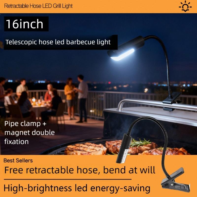 Energy Efficient LED Barbecue Light Magnetic Mount LED Grill Light Magnetic BBQ Light for Grilling Camping Activities