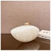 Acrylic Clutch Bag Women Oval Shell Shape Chain Strap Hard Structure Gender-Neutral Fashion Evening Handbag
