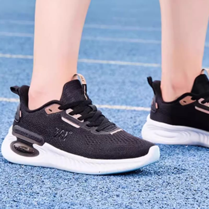 361 Versatile Slip Resistant Abrasion Resistant Low top Running Shoes Women's Black White 682122215F