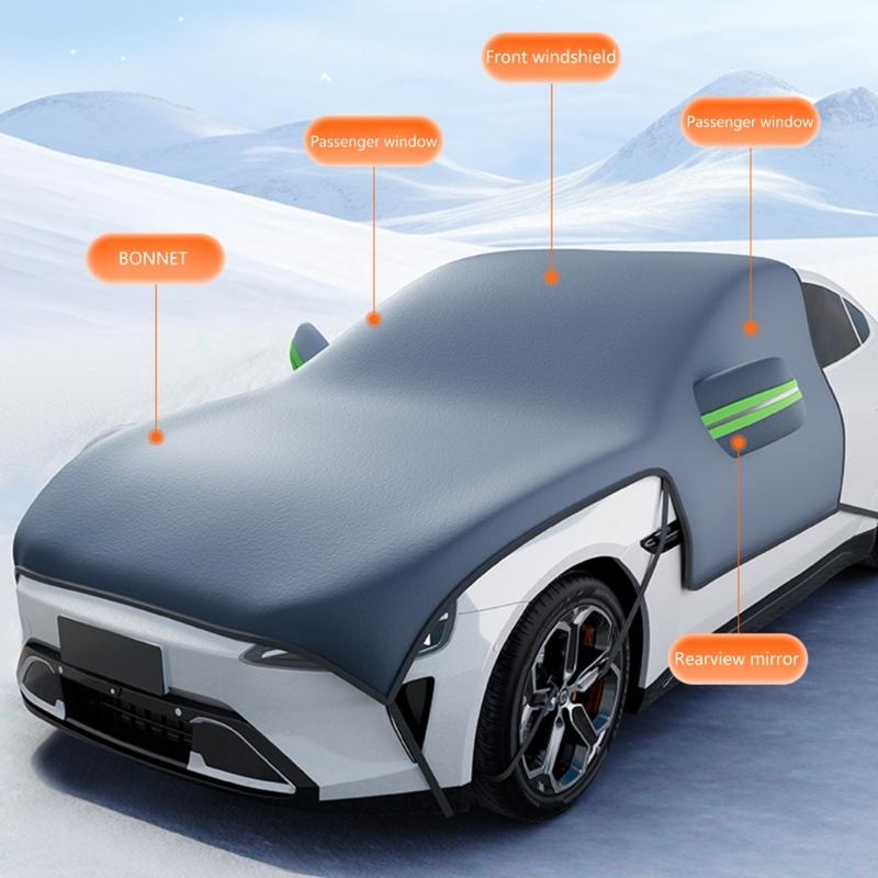 Car Windshield Cover Ice Shielding Blanket Vehicle Windscreen Protector Winter Snow Protector Simple Installation