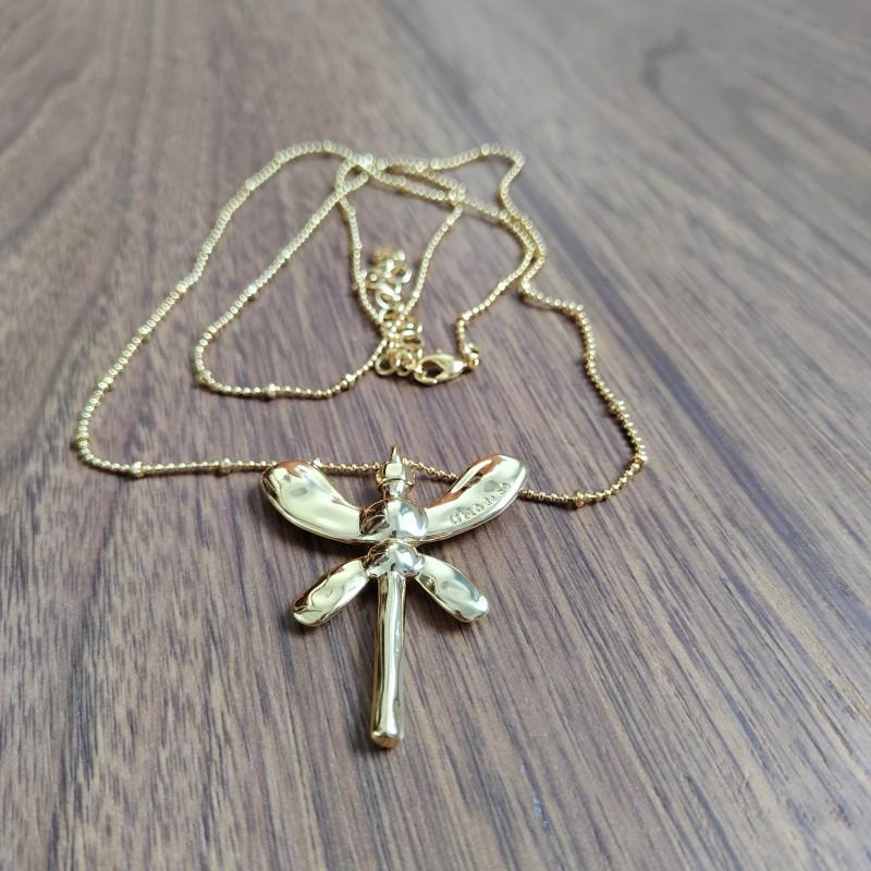 

Маленькое круглое ожерелье в виде стрекозы, ниша, легкая роскошь