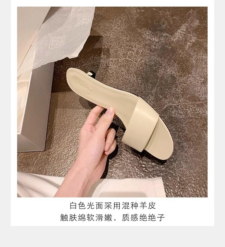 

Виноградная мамочка~ Простой стиль темперамент шелковое слово с туфлями-котятами на высоком каблуке и крутыми шлепанцами женская летняя одежда 40