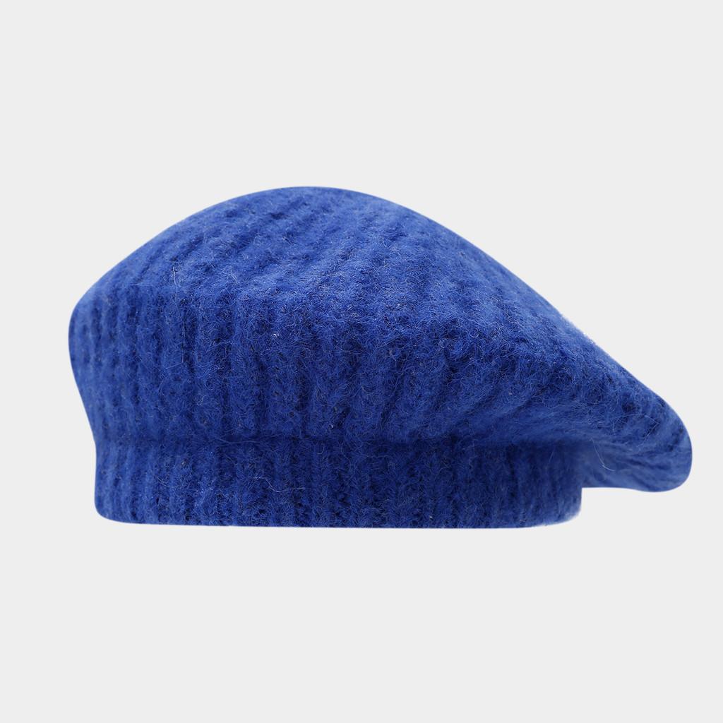 

Vintage Style Beret Hat For Women With Knitted Wool Blend Material And Cozy Fit For Fall And Winter NavyBlue