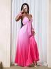 2026 Elegant Gradient Backless Halter Dress for Women