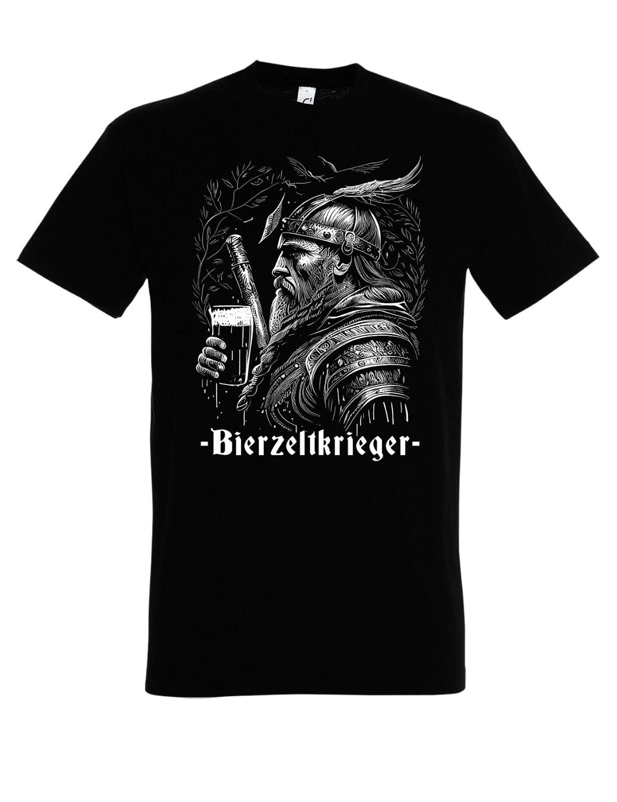 Youth Designz Beer Tent Warrior Print T-Shirt Tee Mens Cotton Shirt XL