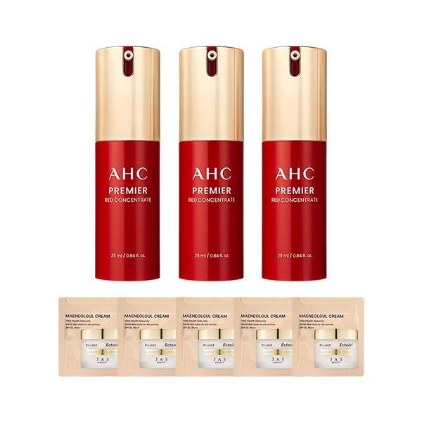 

AHC Premier Red Concentrate 25ml x3 + JAS Cream Samples 5 Sheets / Whitening / Wrinkle / Brightening Serum