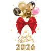 Adesivi per Vetrine Capodanno 2025 Decorazione Natalizia Babbo Natale Pupazzo di Neve Adesivo Albero di Natale Decorazione Vetro Decalcomania Regalo di Natale