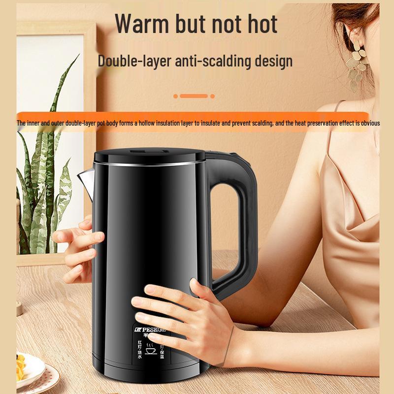 Large Capacity Stainless Steel Electric Kettle with Insulation and Auto Shut-Off