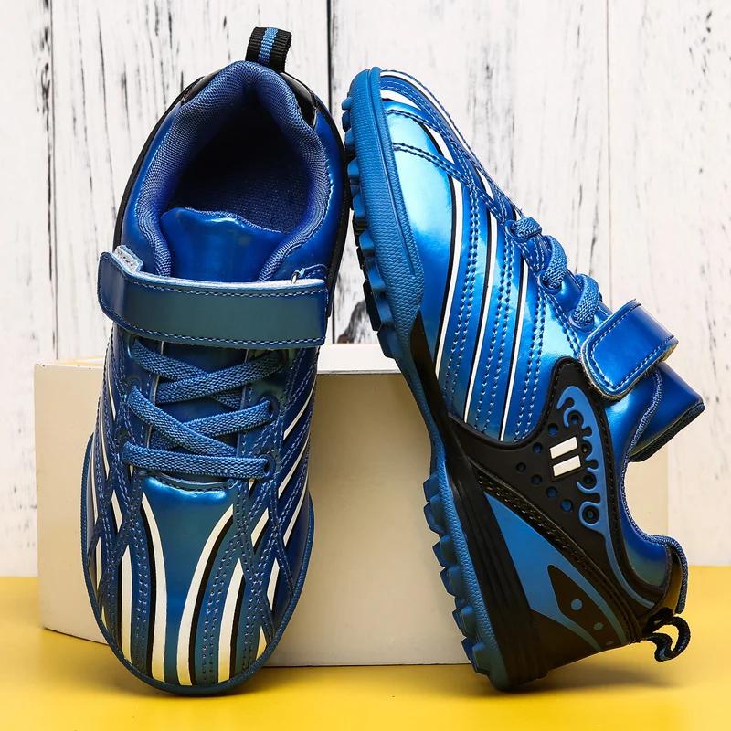 Fashion Childrens Football Shoes for Boy Luxury Design Turf Professional Outdoor Sports Original Society Training Football Boot for Kids