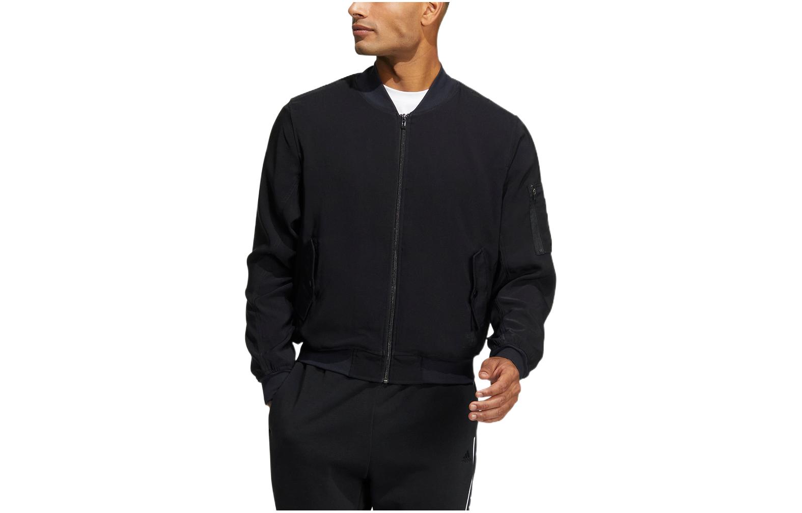 Adidas Jackets Men s Black V Neck Moderate Other HS3406 S