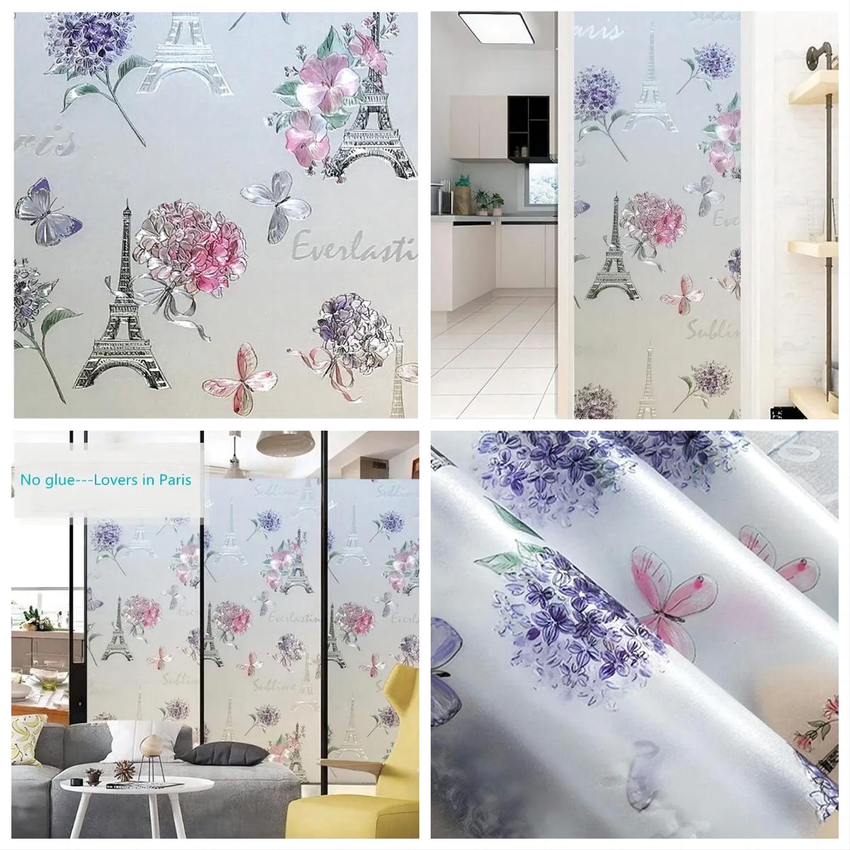 

Витражная пленка для окон, неклеящаяся статическая пленка для тонирования окон, матовая стеклянная пленка для приватности, оконная пленка, декоративная пленка 30x200cm