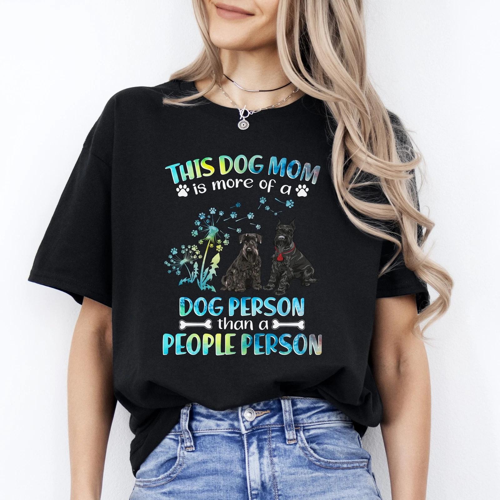Dog mom is more of a dog person T-Shirt gift Scottish Terrier Dog mama Unisex te 2XL