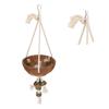 Nature Coconut Hanging Cage Bird Nest Shell Swing Parrot Biting Toy Pet Supplies