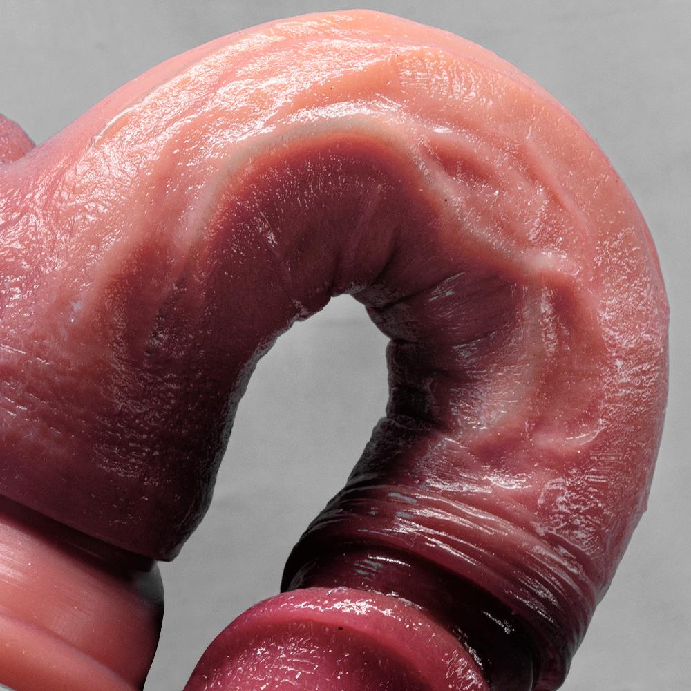 Prominent Veins Double Liquid Silicone Artificial Penis Makeup Female Masturbator Thick Long Vacation Penis Adult Sexual Supplies