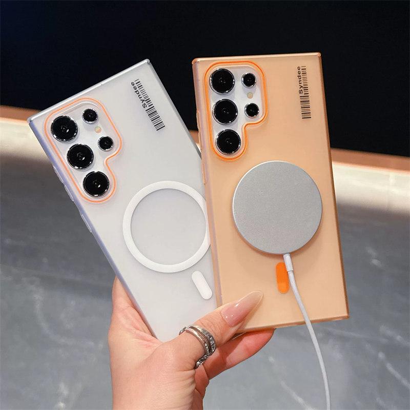 Luxury Magnetic Wireless Charging MagSafe Case - Compatible with Samsung Galaxy S24/S23/S22/S25 Ultra/Note 20 Series Ultra-thin Stylish Phone Cases