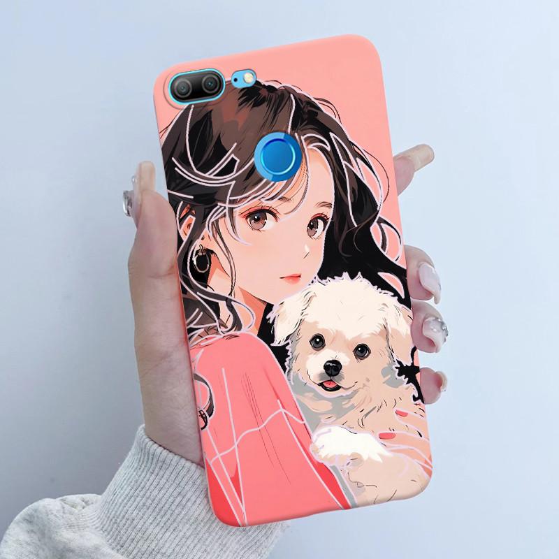 For Honor 9 Lite LLD-L21 LLD-L31 Phone Case Flower Girl Design Soft Silicone TPU Back Housing for Honor 9 STF-L09 STF-AL10 Cover