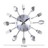 Removable Cutlery Wall Clock Modern Decorative Horloge Spoon Fork Wall Clock  Restaurant