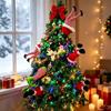 Indoor Festive Mantel Displays Christmas Swinging Leg Ornament, Electric Hanging Santa Legs for Tree, Moving Tree Ornaments Kids Fluffy Funny