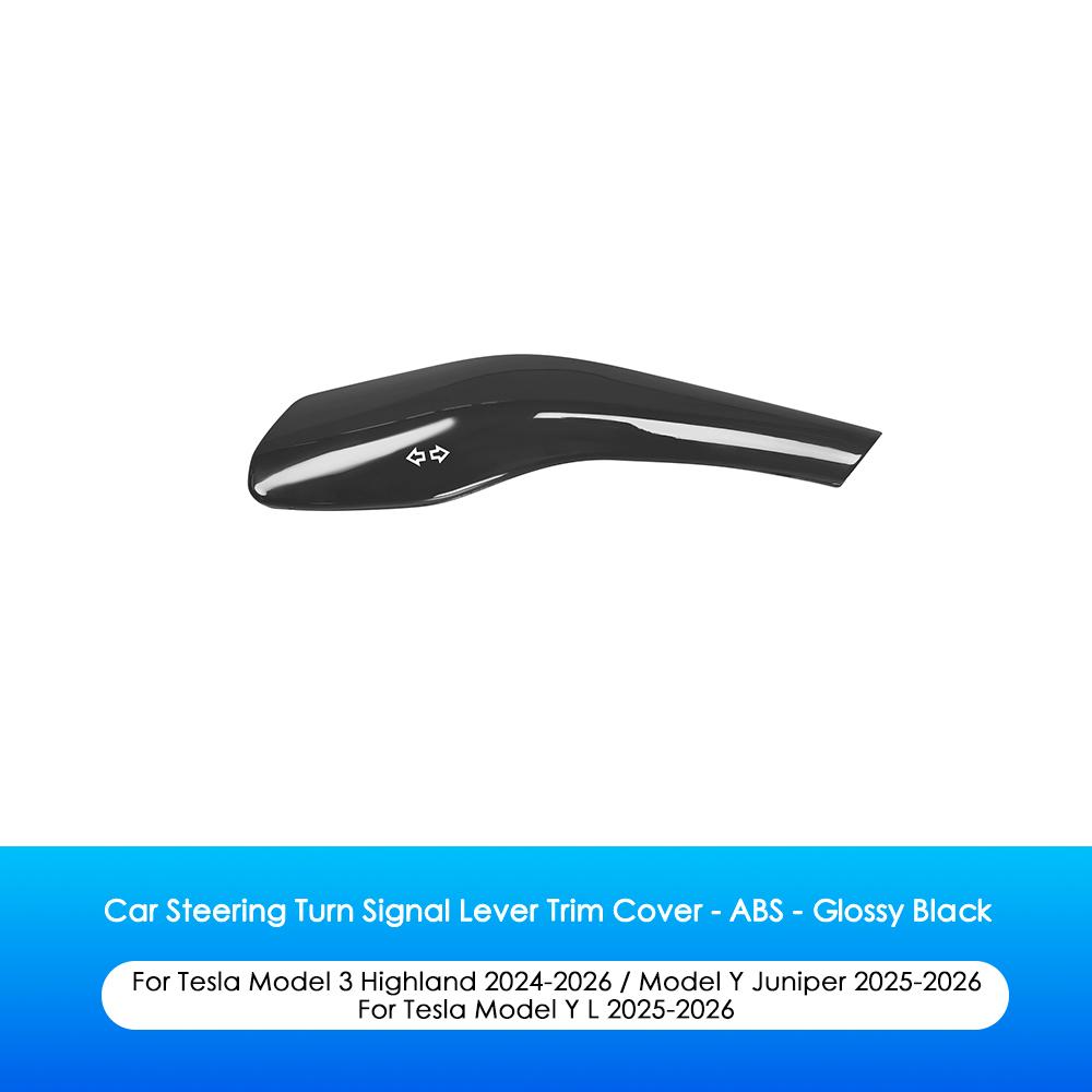 Heenvn ABS Car Steering Turn Signal Lever Trim Cover For Tesla Model 3 Highland Model Y Juniper Model YL 2025 2026 Auto Interior