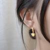 Zinc Zinc Alloy Heart-Shaped Earrings Minimalist Hoop Earrings Temperament Dangle Drop Earrings  Gift