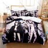 Cool Black Rock Shooter BRS Dark Star Cannon Battle Fantasy Anime Bedding Set Includes Duvet Cover 2 Pillowcases Blue Twin Tail
