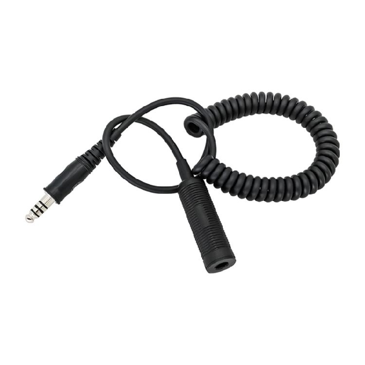 Headset Replacement Spring Cable Cord for Helicopter Headset 7.1mm to U174/U