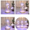 Glass  Dome  Cover  Roses  Ornaments Colorful Bendable Led Light Bar Valentine Day Creative Gift