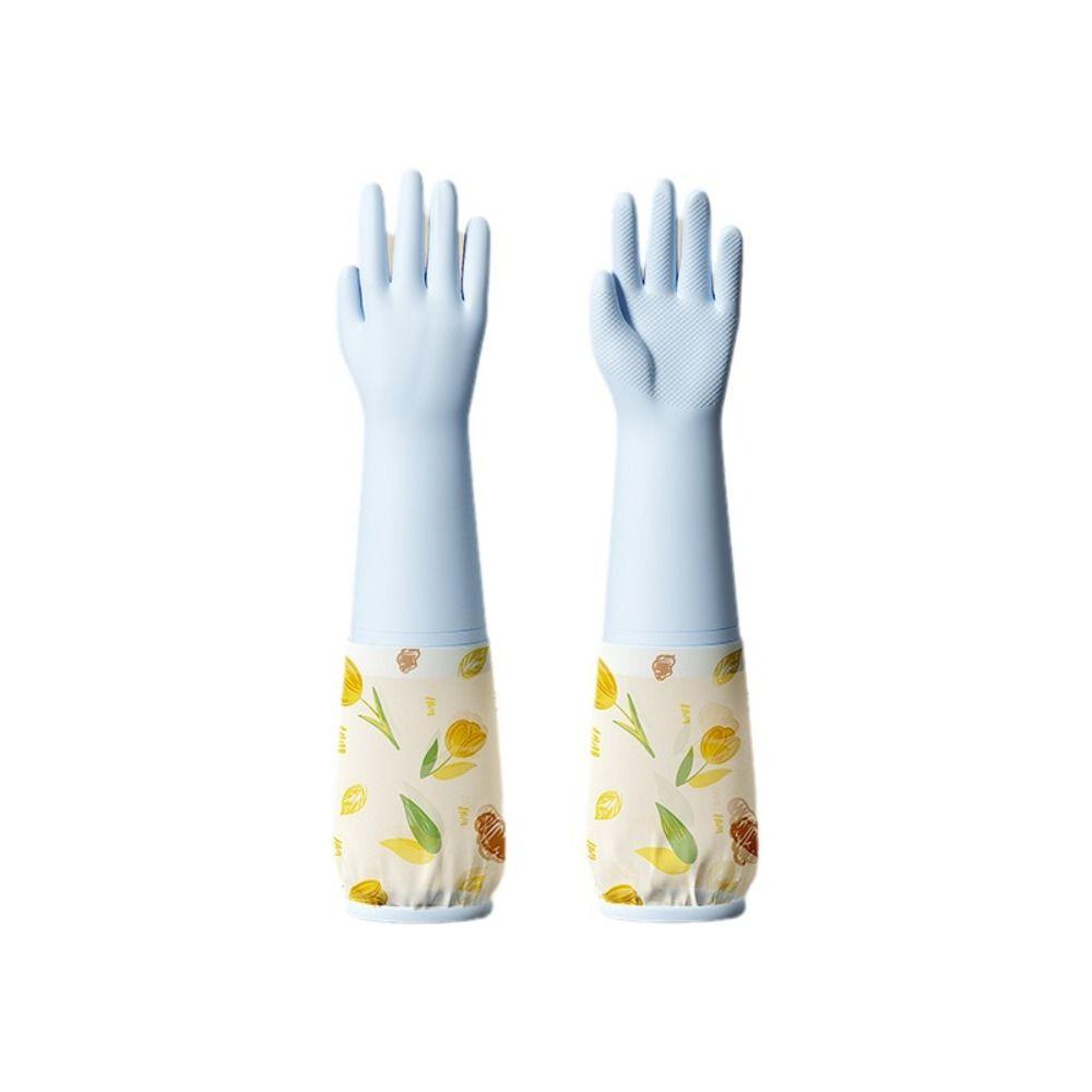 Thick Velvet Washing Gloves Waterproof Dish Washing Gloves Cleaning Gloves Bowl Cleaning