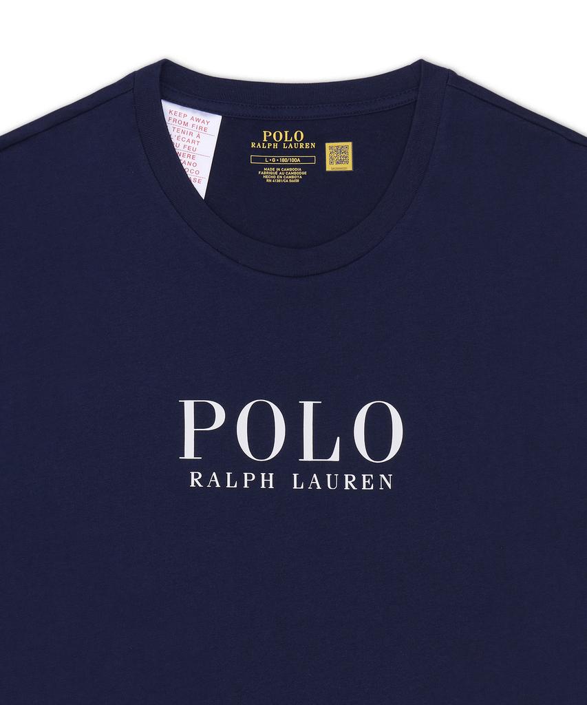 POLO RALPH LAUREN Logo Cotton Jersey Slip Shirt - Navy