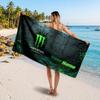 Monster Energy Individueller Namens-Text Strandtuch, Weiches Saugfähiges Handtuch Strand Pool Reise Persönliches Geschenk