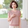 2026 New Style Summer Knitted T-Shirt for Middle-Aged and Elderly Women