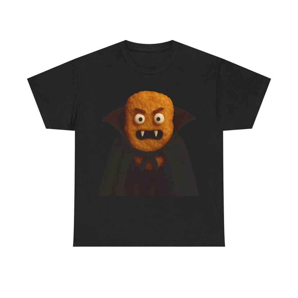 

Unisex Adult T Shirt Chicken Nugget Vampire Funny Humor Tee Halloween Dracula 3XL