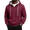 Men's Athletic Casual Pullover Hoodie, Color Pattern, Thick for Winter