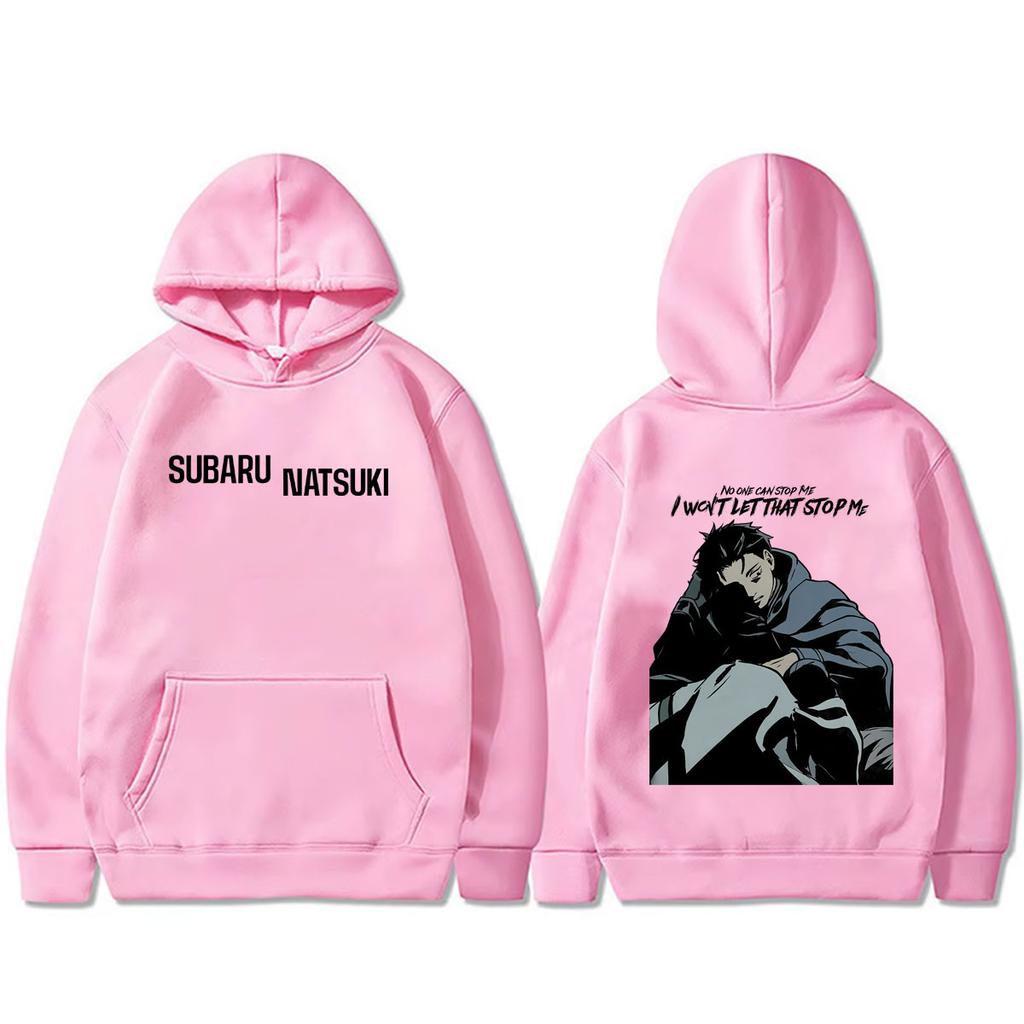 Anime Re:ZERO Starting Life in Another World Natsuki Subaru Graphic Hoodie Unisex Manga Casual Oversized Hooded Sweatshirt